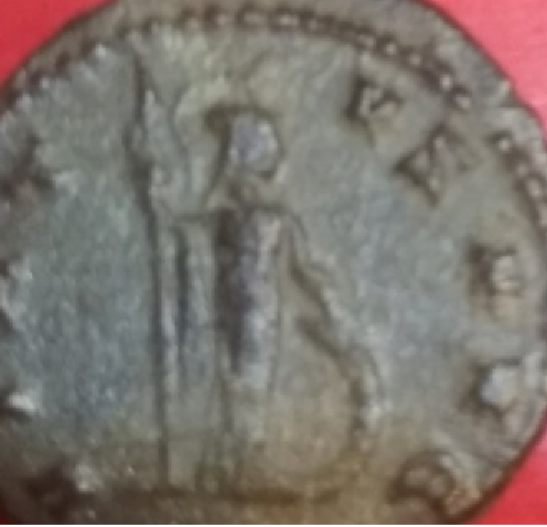 Antoniniano de Claudio II. VIRTVS AVG. Minerva estante a dcha. Antioch 1