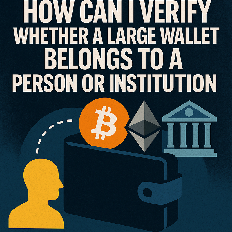How can I verify whether a large wallet belongs to a person or institution