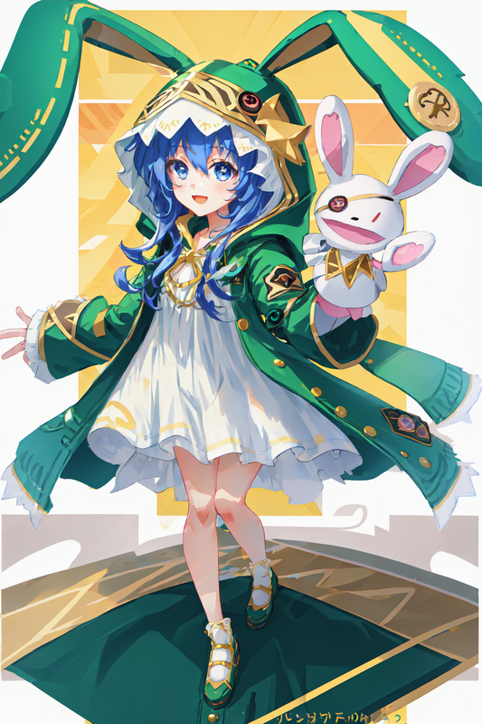 18728-2410973191-yoshino, 1girl, ((loli)), (small breast), blue eyes, long hair, blue hair, one hand