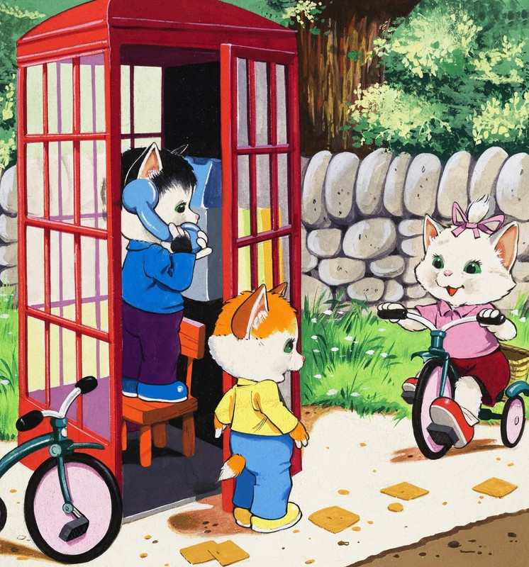 English_School_-_Kitten_cats_-_(MeisterDrucke-34854)