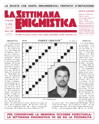 La Settimana Enigmistica N.4830 - 17 Ottobre 2024