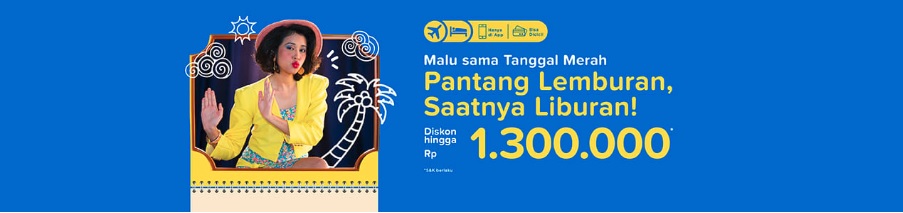 Promo diskon hingga Rp 1.3 Juta dari Tiket.com selama bulan April 2019
