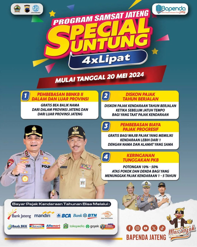 Program pemutihan pajak kendaraan Jateng 2024.