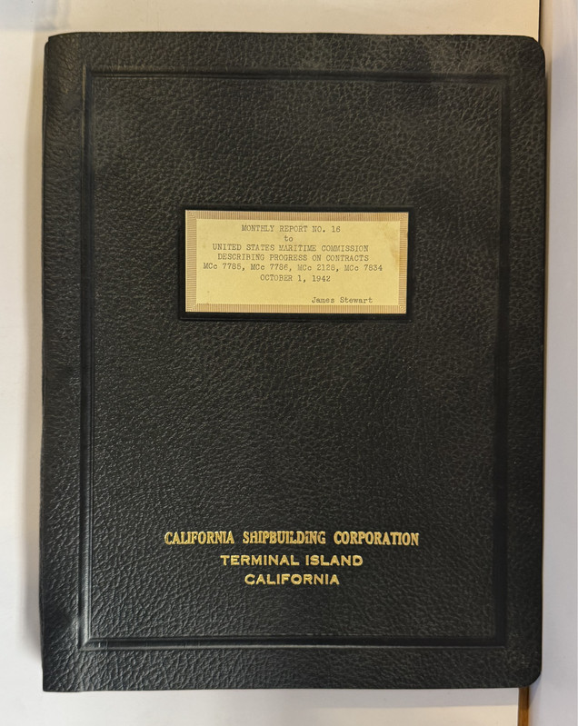 Monthly Report No. 19 to United States Maritime Commission Describing Progress On Contracts MCc 7785, MCc 7786, MCc 2128, MCc 7834, October 1, 1942