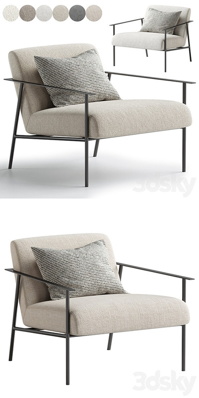 Tracy Fabric Lounge Chair Beige