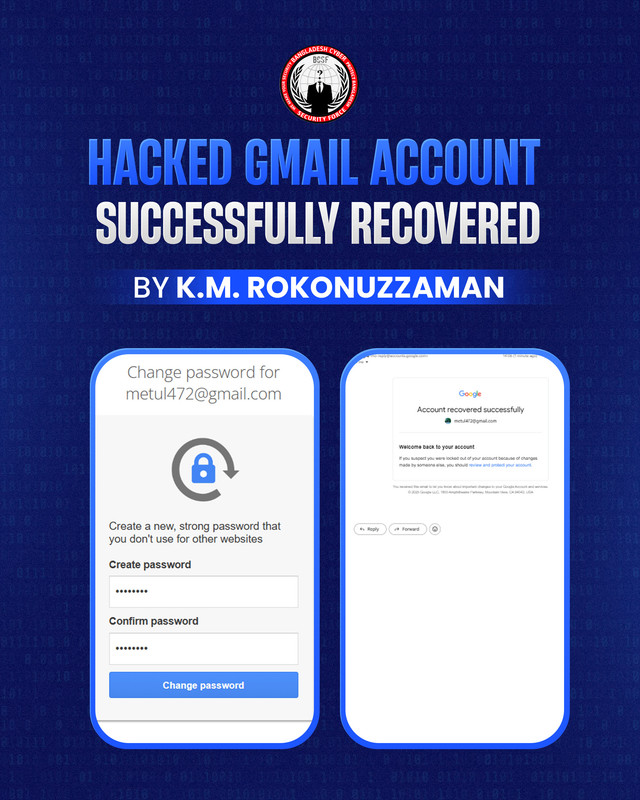 Gmail Hacked Account Successfully Recovered