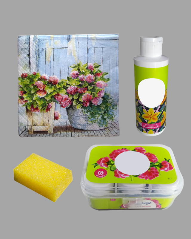 Decoupage Art on Spiral Clock DIY Kit