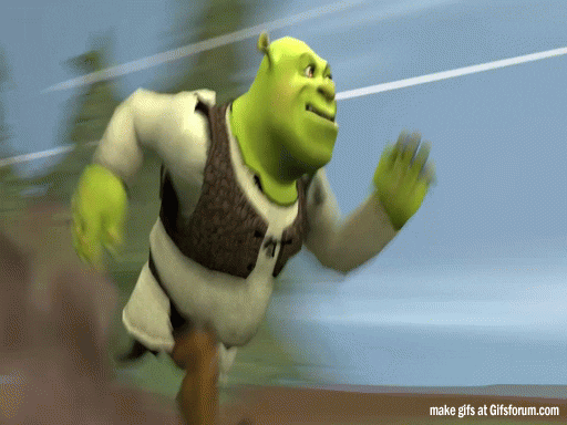 shrek running