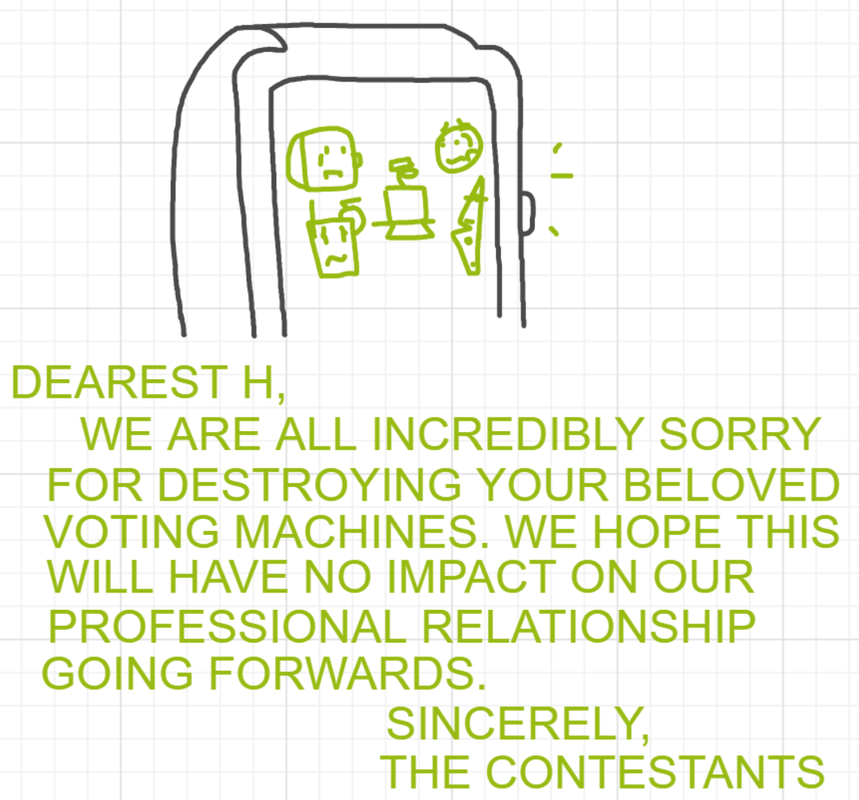 A panel from You're In Danger, Boy, episode seven of the Board Boards object show by Furretwalk/WalkingFurret.