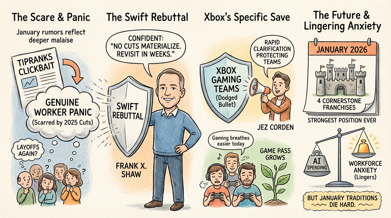 Microsoft Layoff Rumors Shot Down - Frank X. Shaw Calls Reports 100% Fake News 1 Corporate office with gaming peripherals on executive desk