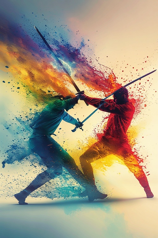 Two-abstract-figures-in-a-swor-32