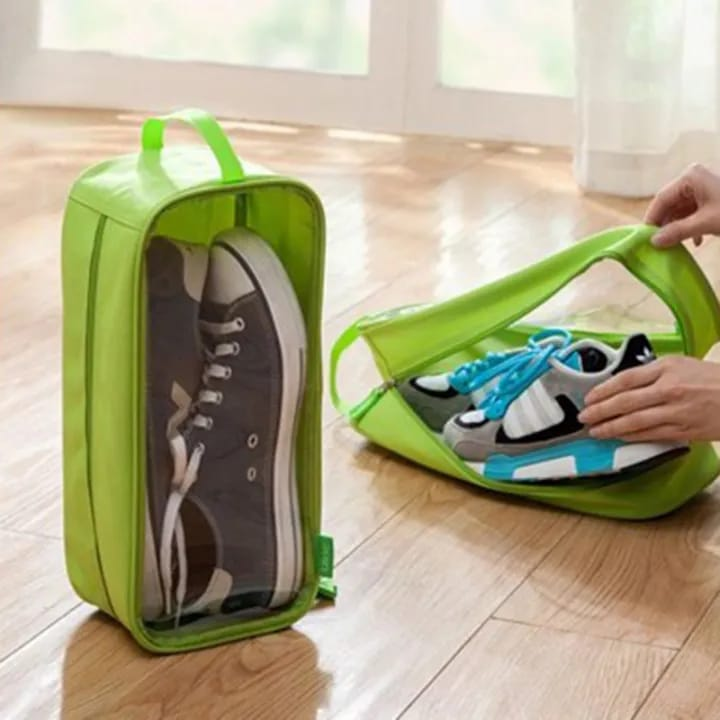 Portable Travel Shoe Bag with Clear Window