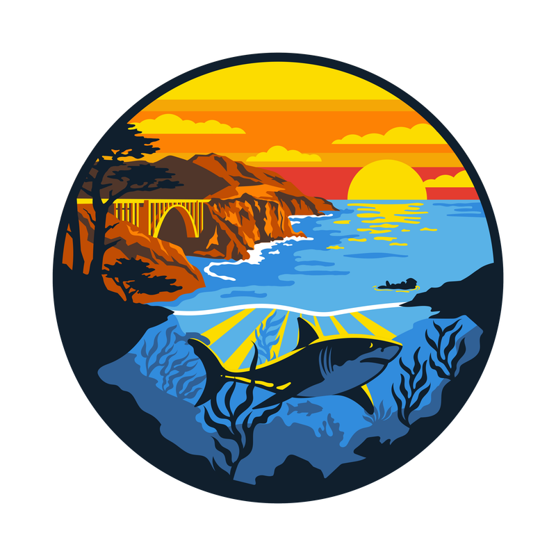 Monterey CA Illustration