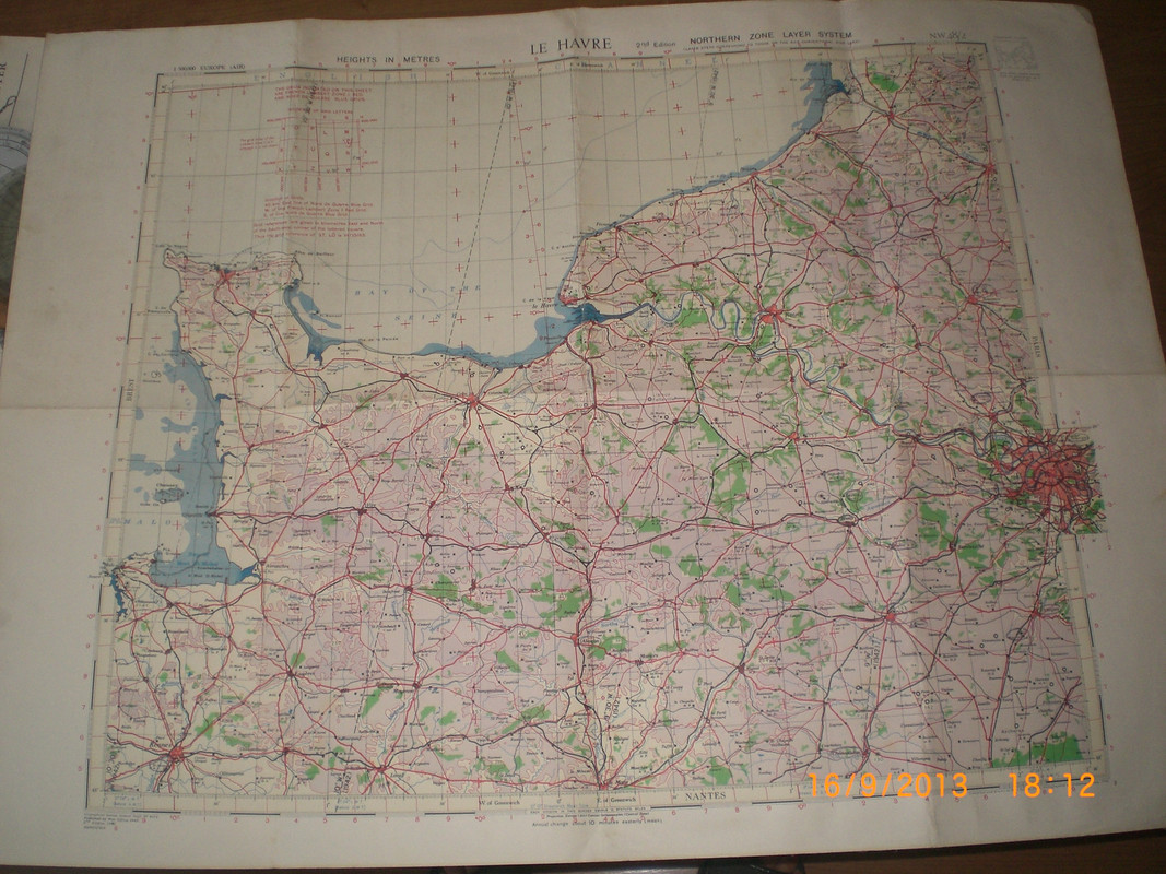 Mapa Normandia ( RAF ) 1942 - 01a