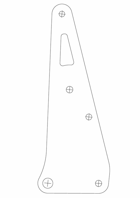 Fästplatta rearset växelsida Honda CB250N ver 3-