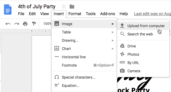 Insert a Picture in Google Docs Without Moving the Text