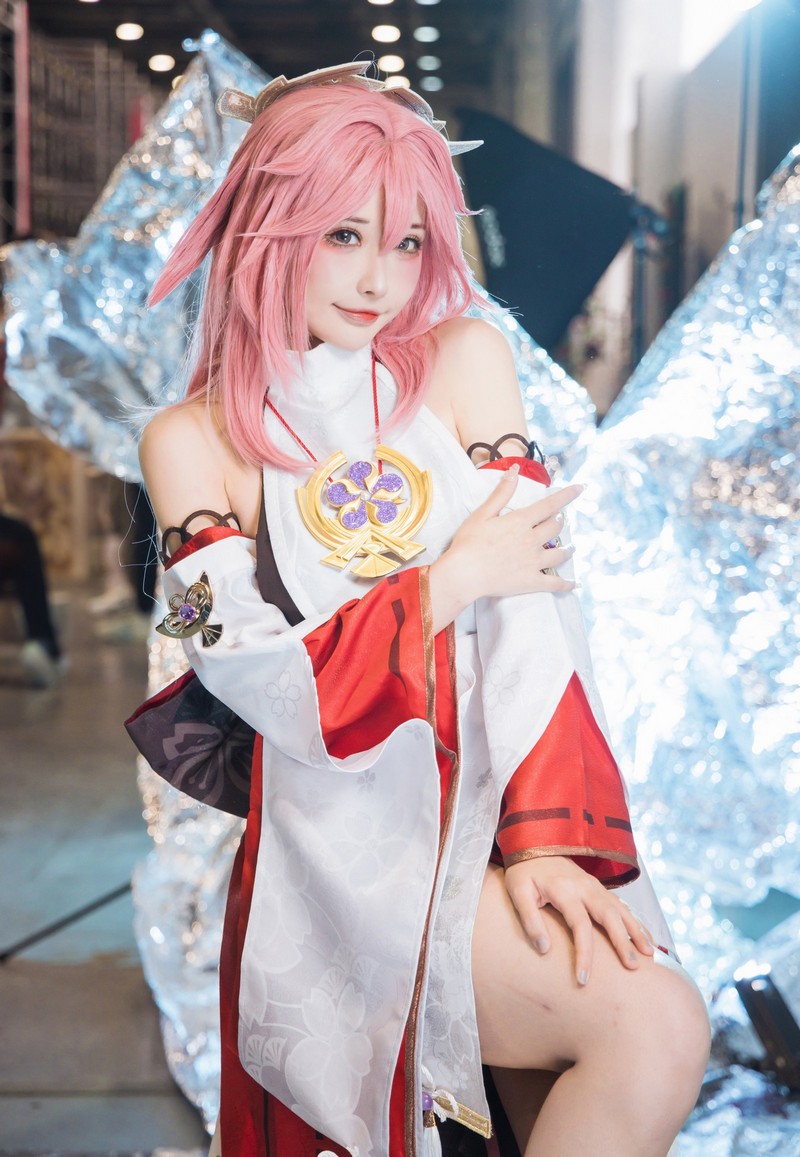 糖果果Candy 八重神子 Cosplay 高清写真【18P｜318MB】插图3
