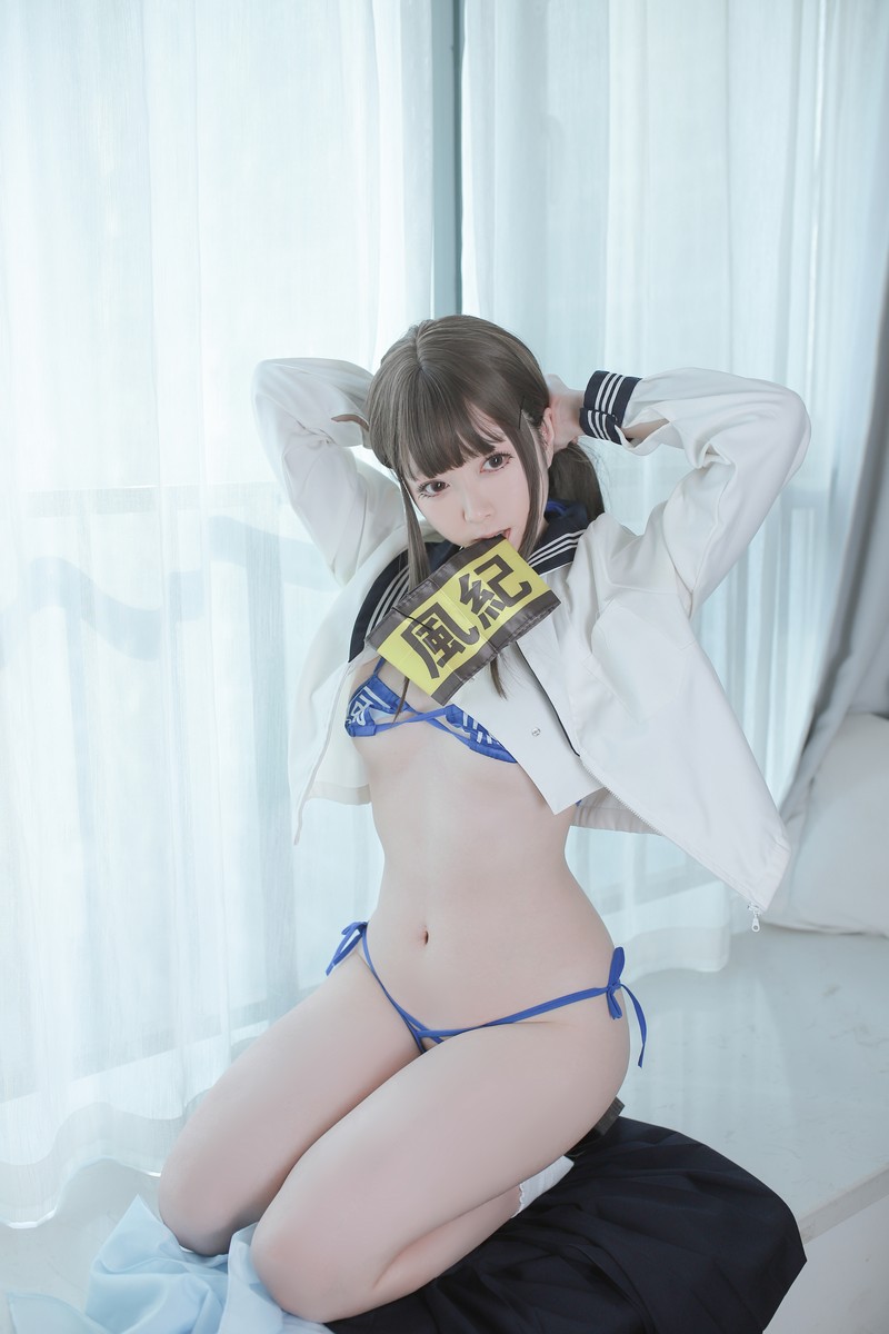 Asagiriai（愛ちゃん）风纪委员Cosplay写真图集 制服主题高清图集 40P (443MB)插图1