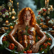 Garden wedding wom served Redhair 1 12