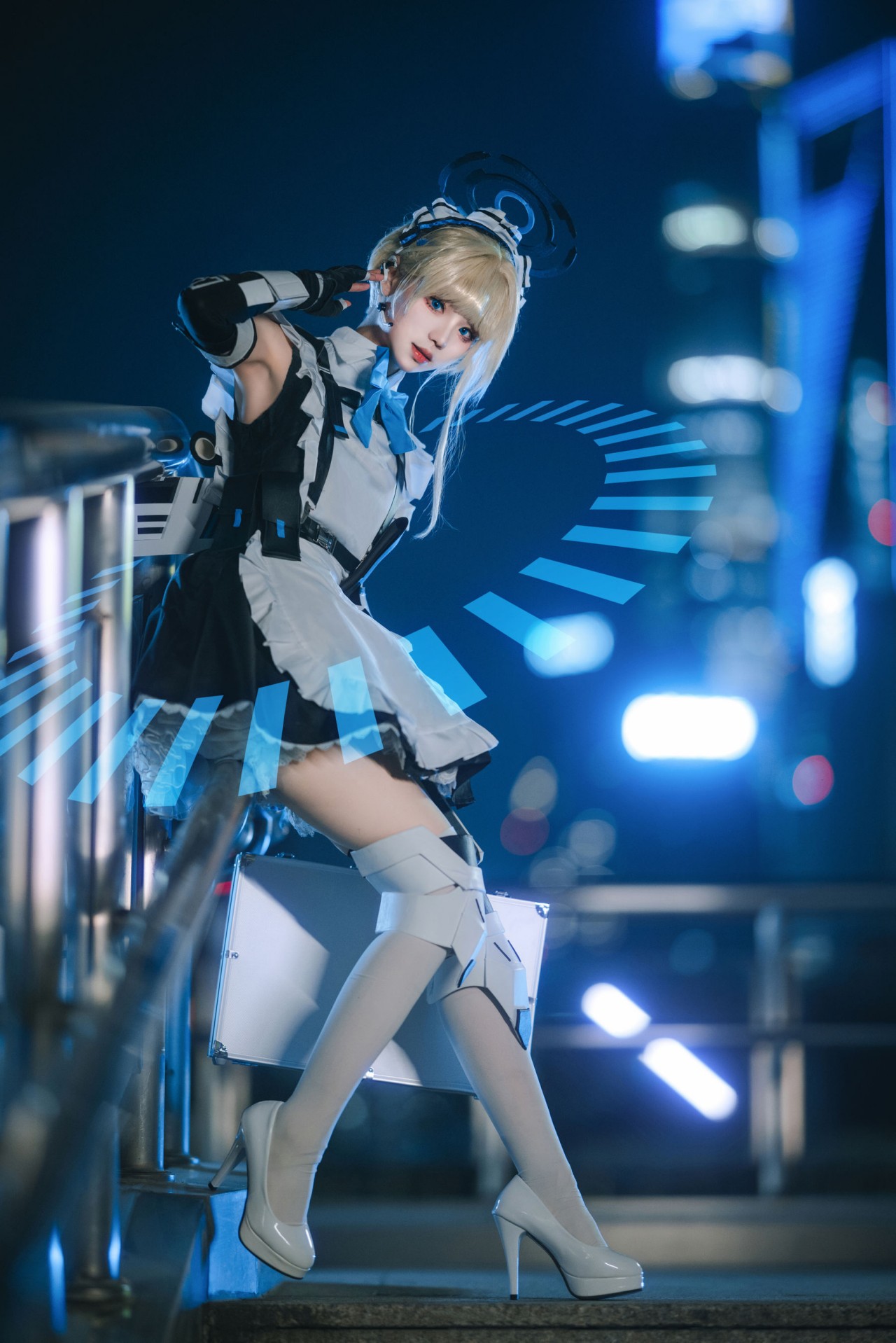 花柒Hana – 崩坏：星穹铁道 飞鸟马时，晚街景里的二次元创意插图2