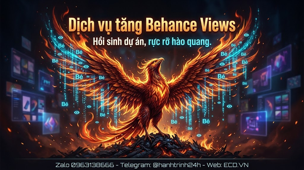 dịch vụ tăng behance views 2024 project behance