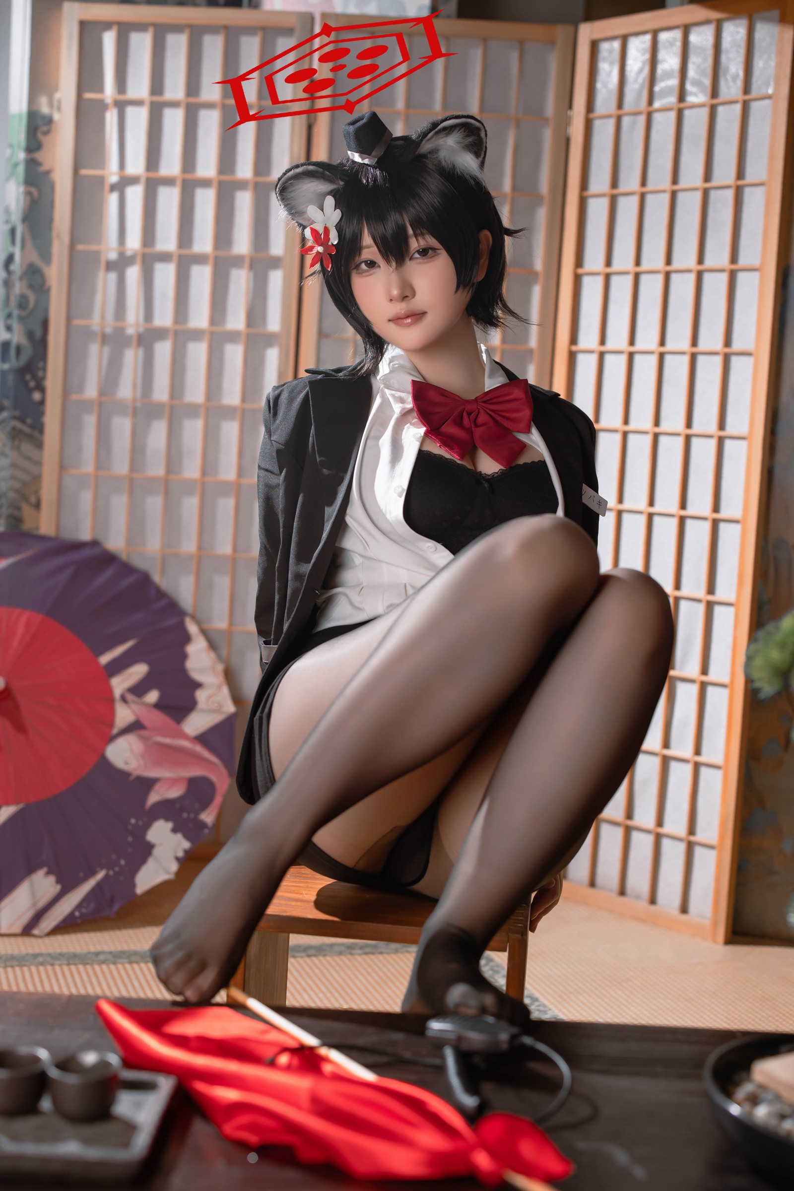 屿鱼 Yuyu 蔚蓝档案 春日椿 导游主题 Cosplay 写真集（55P｜156MB）插图6