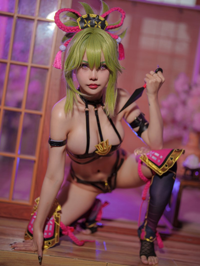 Joyce Lin2x Kuki Shinobu Cosplay Genshin Impact 写真 46P插图8