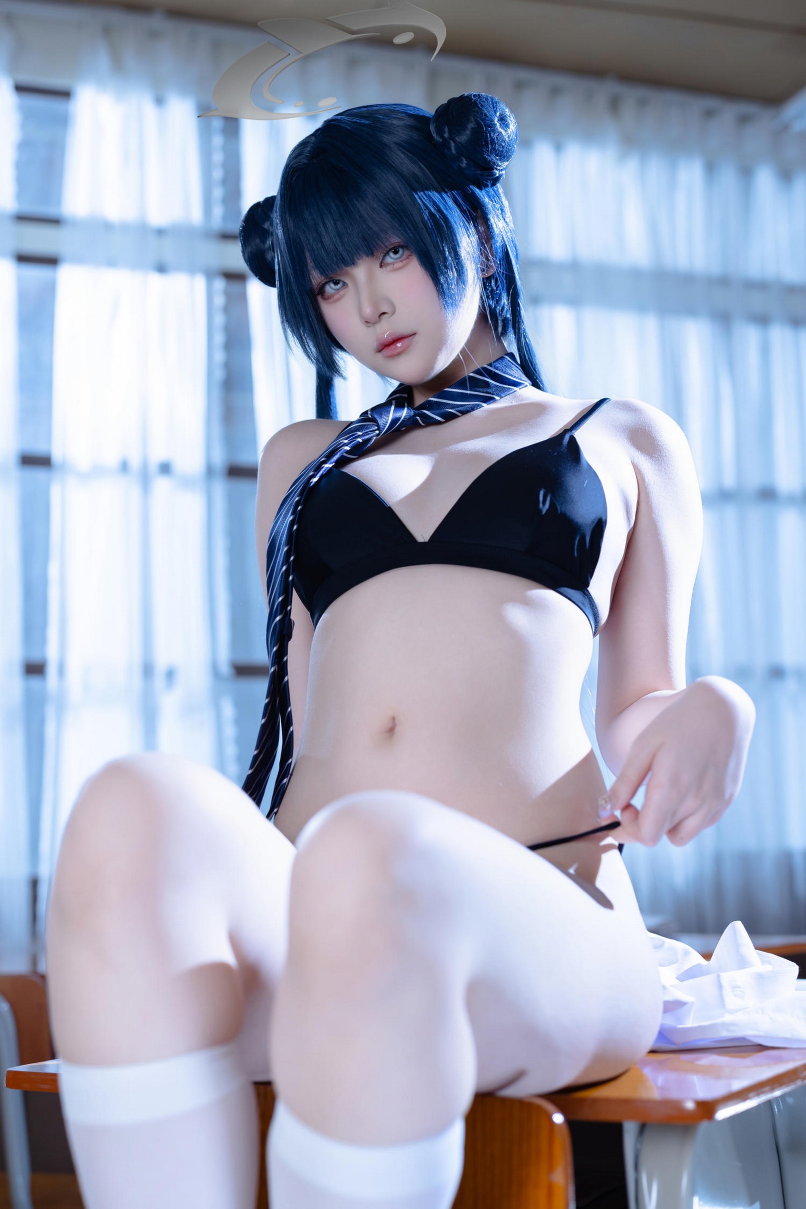 屿鱼 Yuyu 蔚蓝档案 妃咲 JK Cosplay 写真集（61P｜798MB）插图7