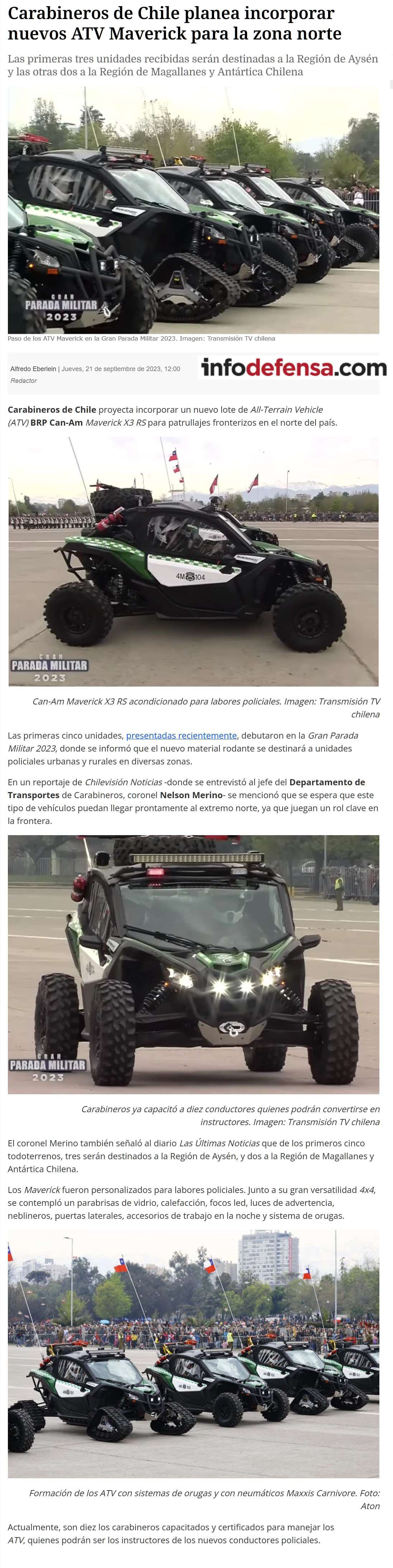 Noticias Carabineros de Chile y PDI ATV