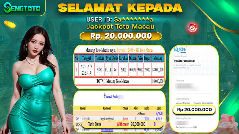 BUKTI PEMBAYARAN TOGEL TOTO MACAU