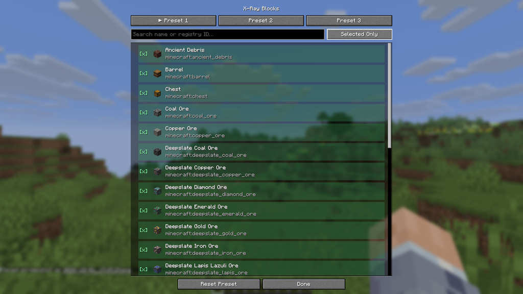 X-ray Menu