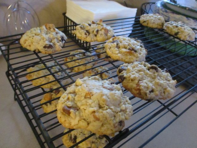 evil cookies cool on a rack
