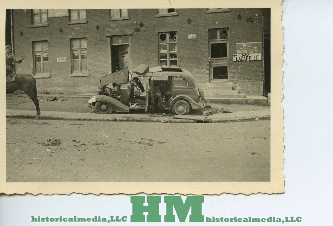 2WK Foto- LACAPELLE FRANKREICH VOM KREIG ZERSTOE