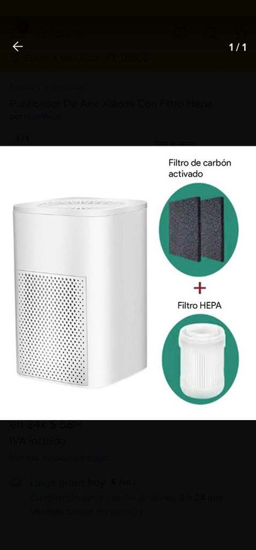 Mercado Libre Purificador de aire xiaomi con filtro