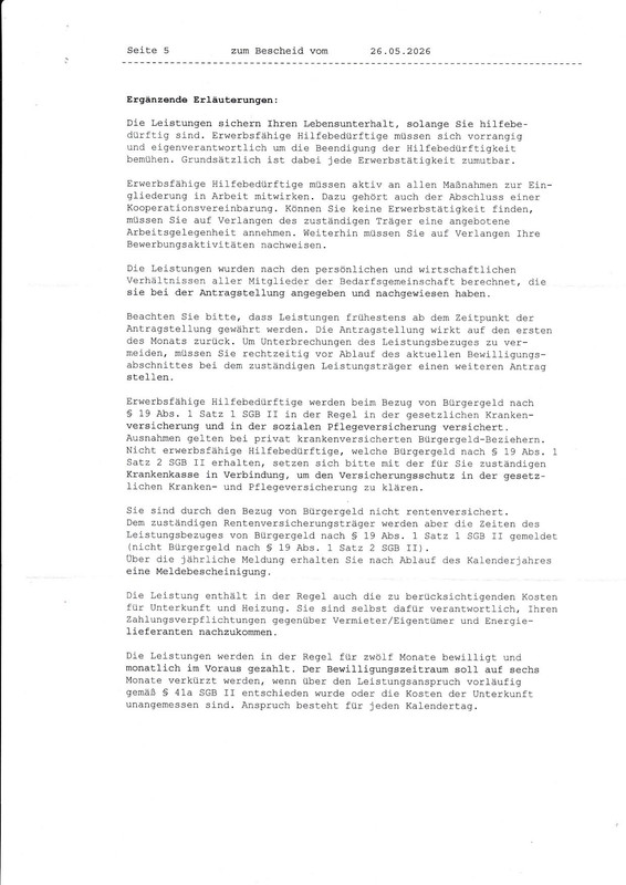 Alg II Bescheid 26 05 2026 5