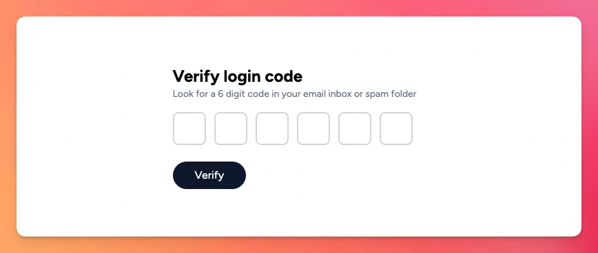 OTP Input initial HTML setup