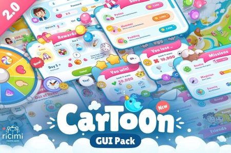 Unity Asset - Cartoon GUI Pack v2.0.1