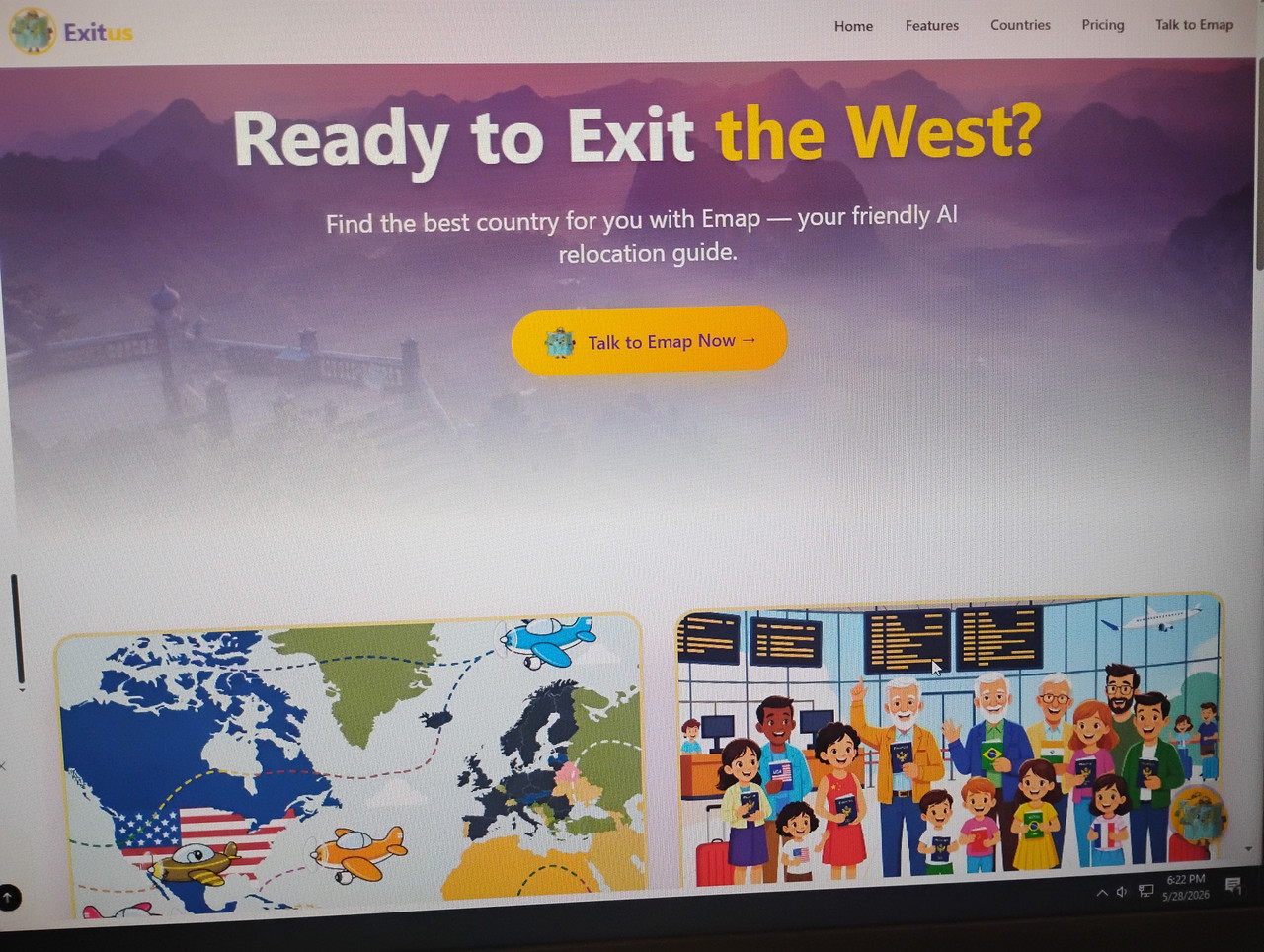 Exitus app preview