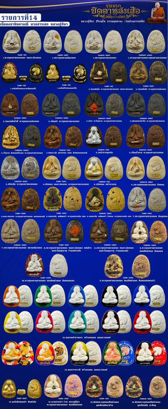 รายการที่ 14 เนื้อผงยาจินดามณี มวลสารเสก หลวงปู่ศิลา ตะกรุดมหาชนวน 1 ดอก นำฤกษ์ สร้าง 4,999 องค์