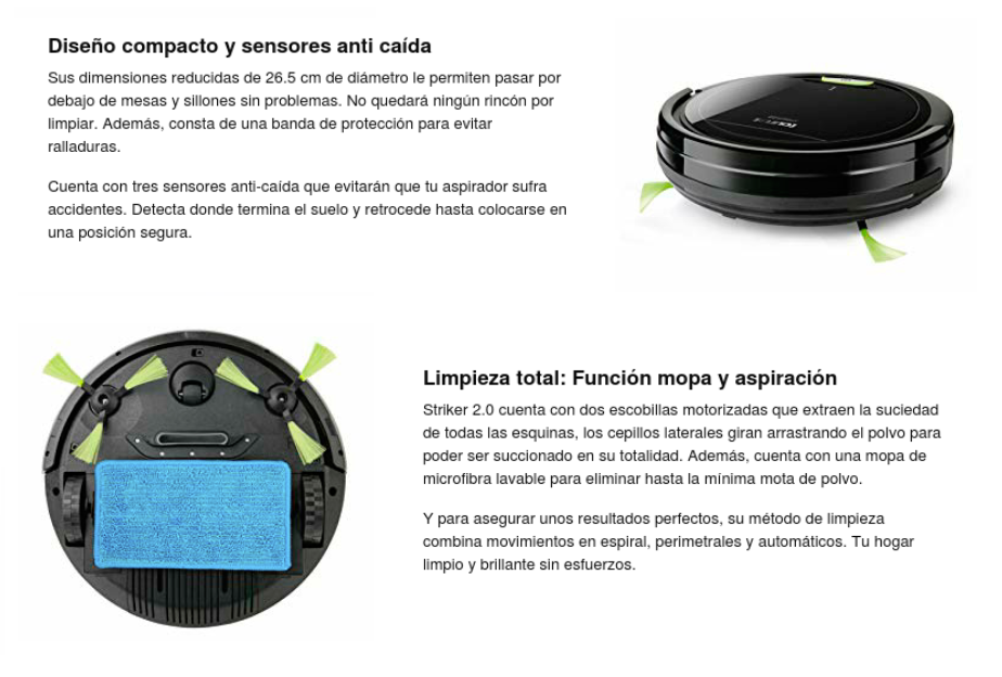 Aspiradora Robot Striker 2.0 - Sodimac.com.pe
