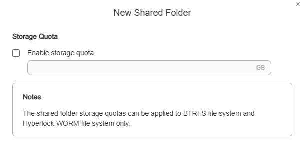Shared Folder Quota