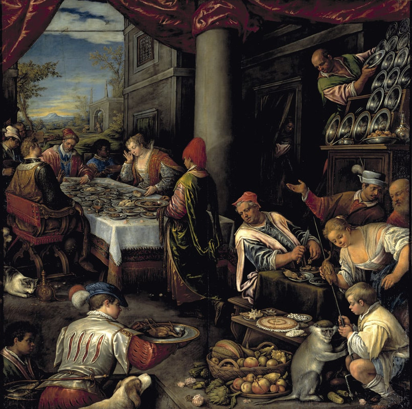4-Leandro da Ponte Bassano - The Feast of Anthony and Cleopatra  - (MeisterDrucke-634976)