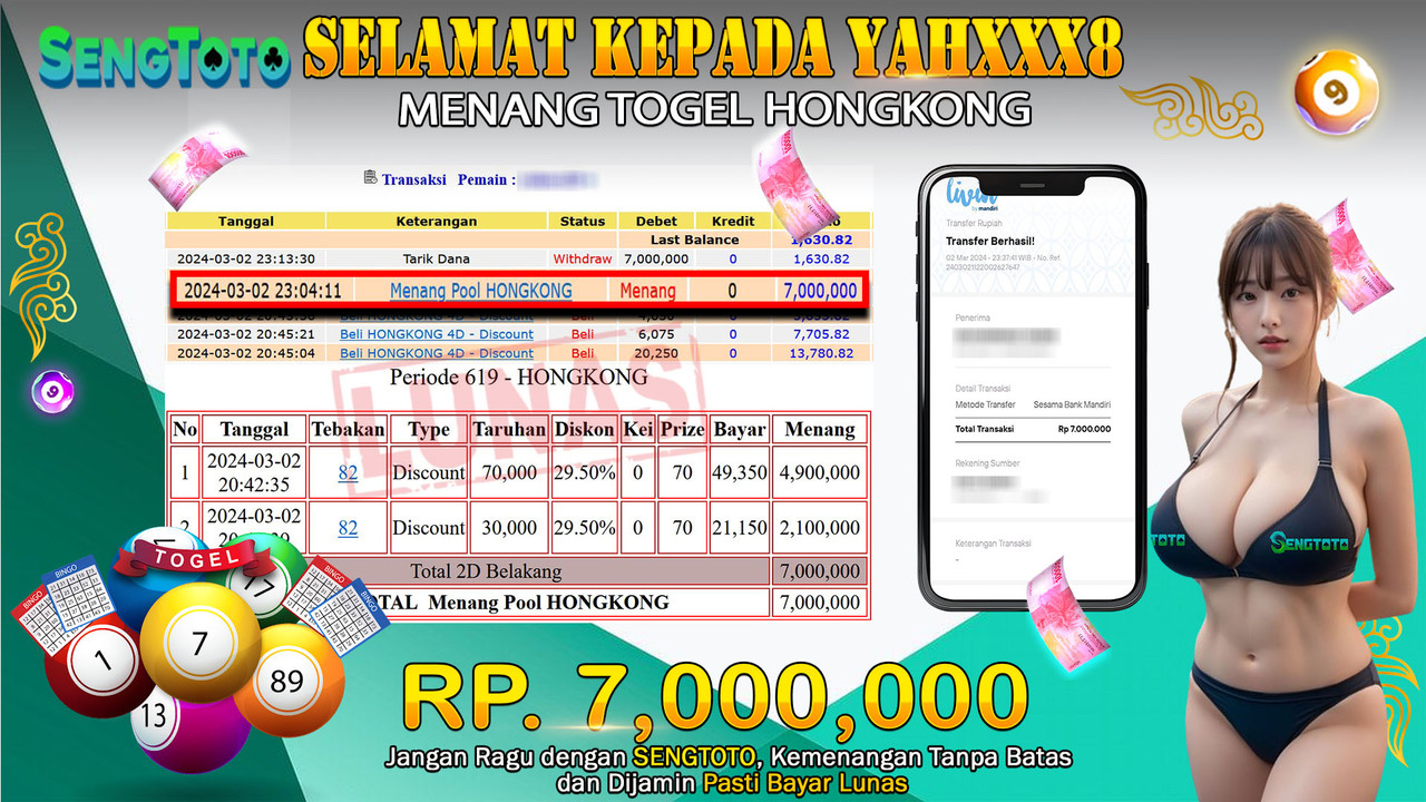 BUKTI PEMBAYARAN TOGEL HONGKONG