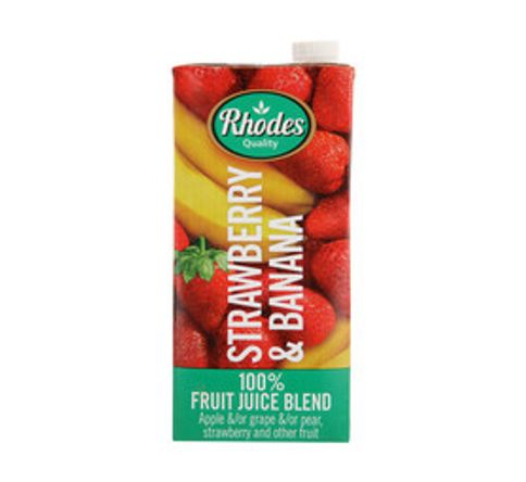 Rhodes Strawberry & Banana Juice 1L
