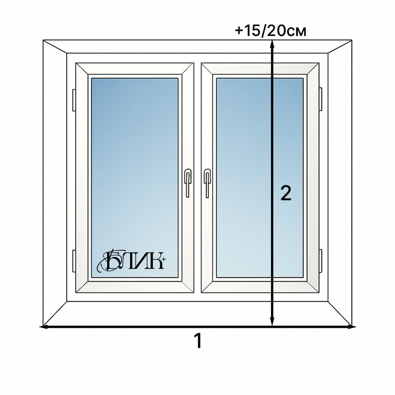 Замер рулонной шторы — СТАНДАРТ