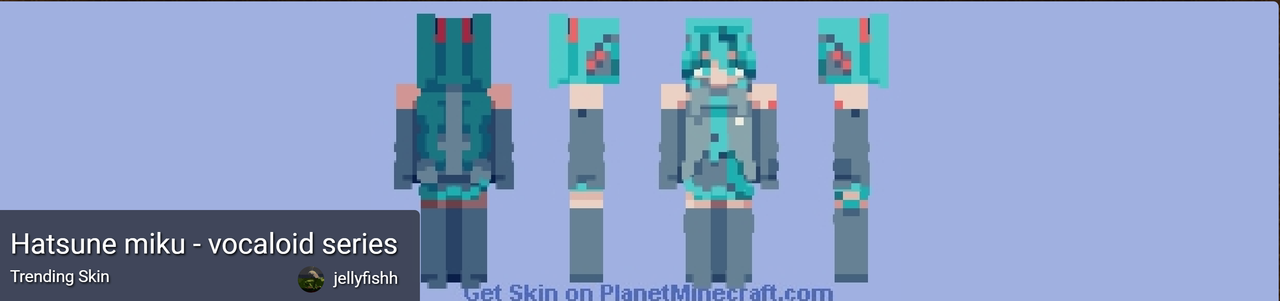 hatsune miku - vocaloid series Minecraft Skin