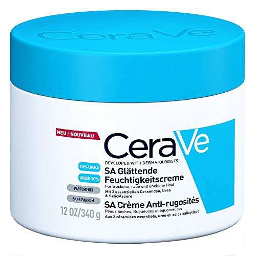 Amazon: CeraVe Crema Alisadora Anti-Rugosidades con Fórmula Exfoliante para Piel Seca, Áspera y Rugosa 340gr 
