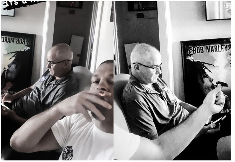 Нейт Диас пафка джойнт по време на допинг тест