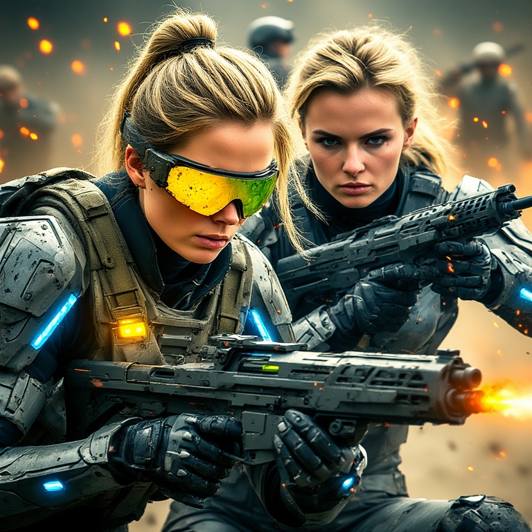 Two-female-soldiers-appearing