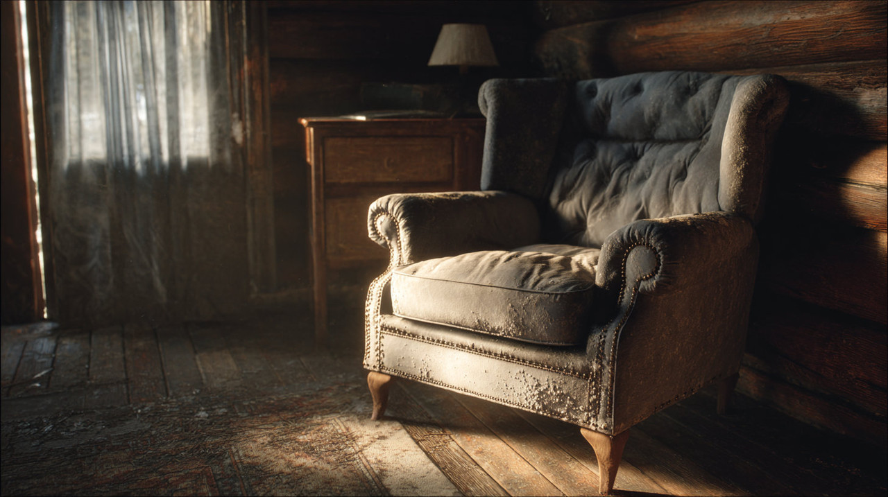 Кресло со следами плесени